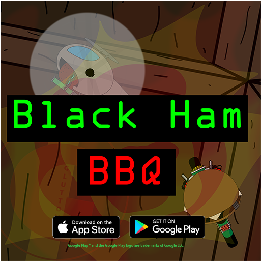Black Ham BBQ Square Logo